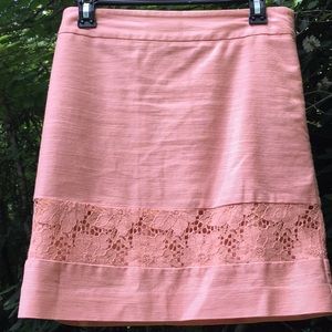 EUC Loft Skirt with lace accenting